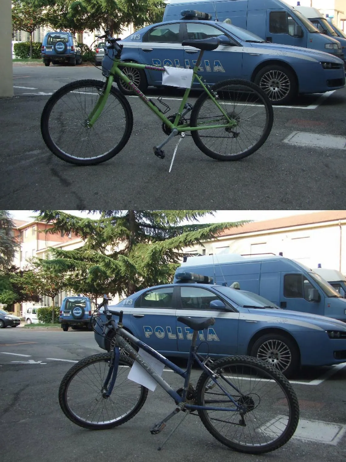 Di chi sono queste mountain bike?<br/>Recuperate dalla Questura