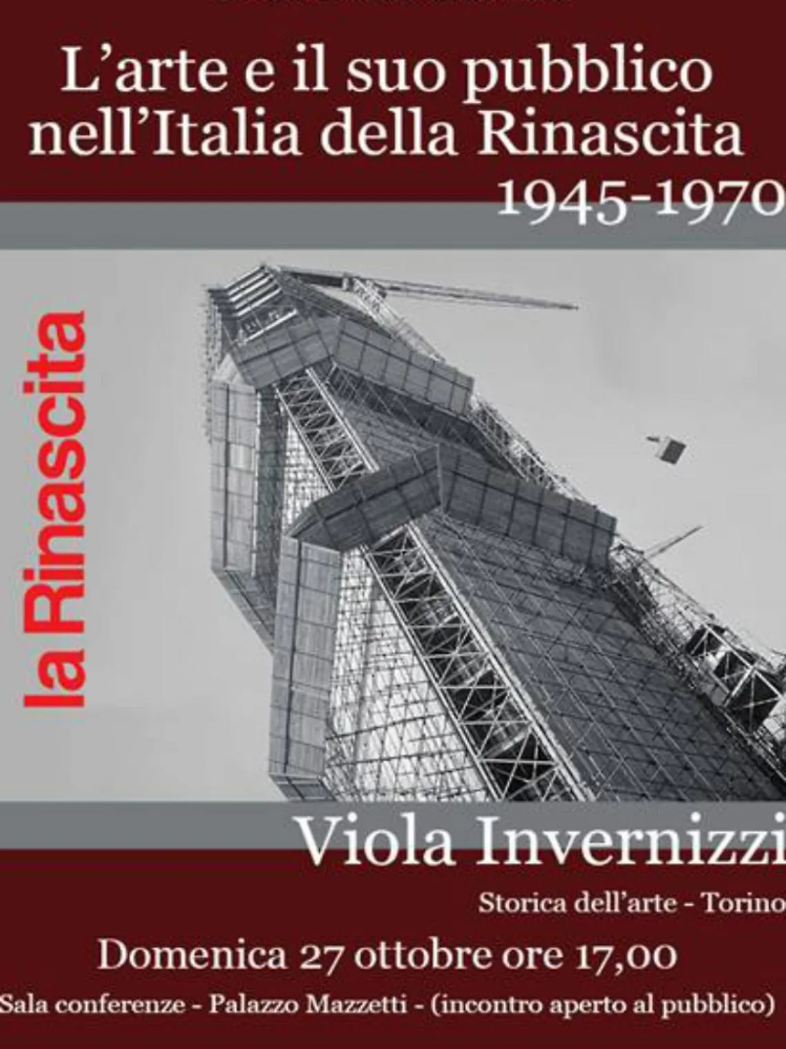 1945-1970: l'arte e il suo pubblico in Italia, domenica, a Palazzo Mazzetti