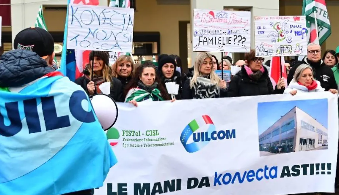 Konecta, il 13 gennaio lavoratori delle sedi piemontesi in sciopero