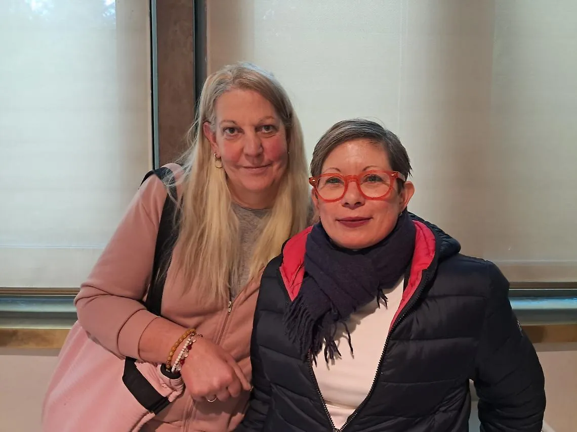 Linda ed Emanuela Pines alla lettura della sentenza