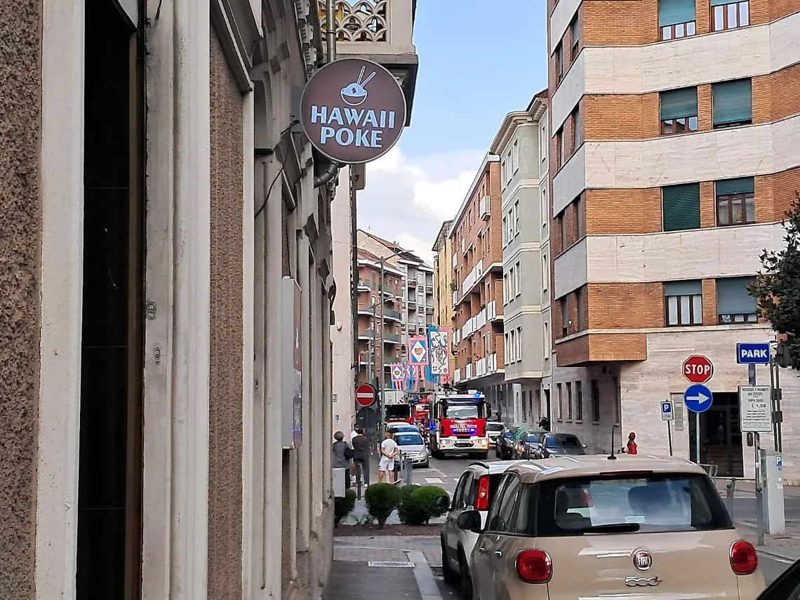 Incendio in Via Verdi, traffico bloccato nella traversa di corso Dante