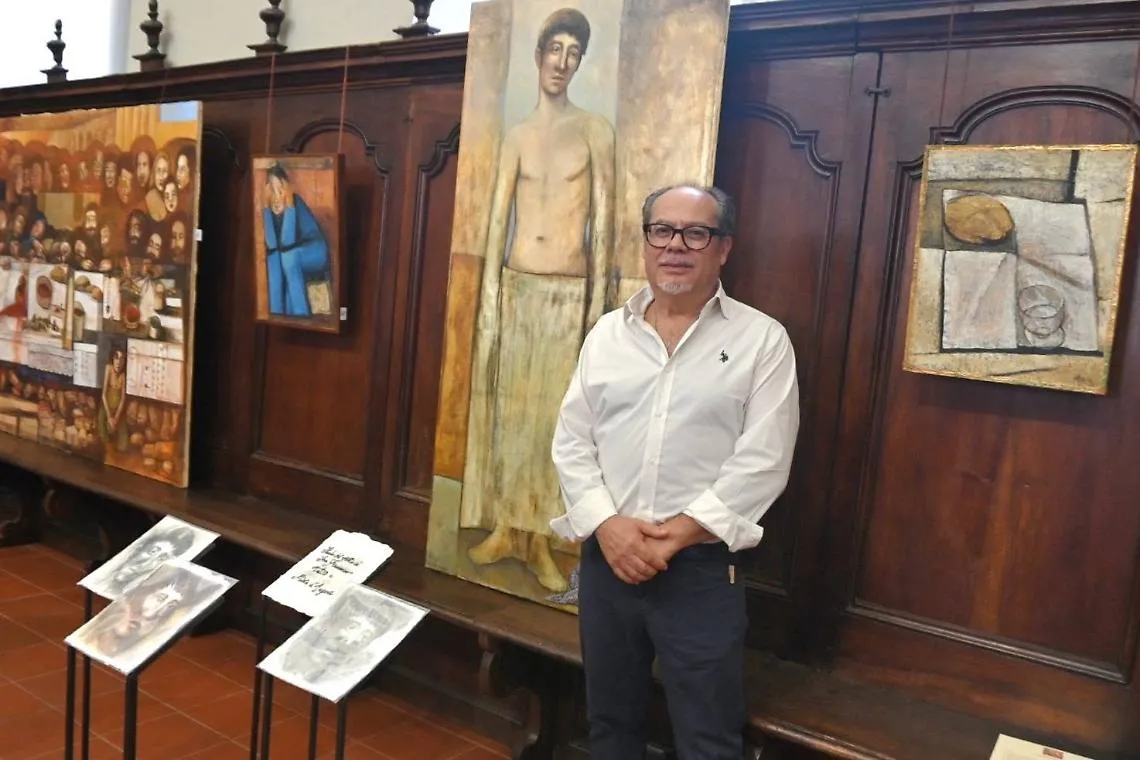 "Materia e Spirito" inaugura la sua prima tappa ad Asti: in mostra il talento del Maestro del Palio 