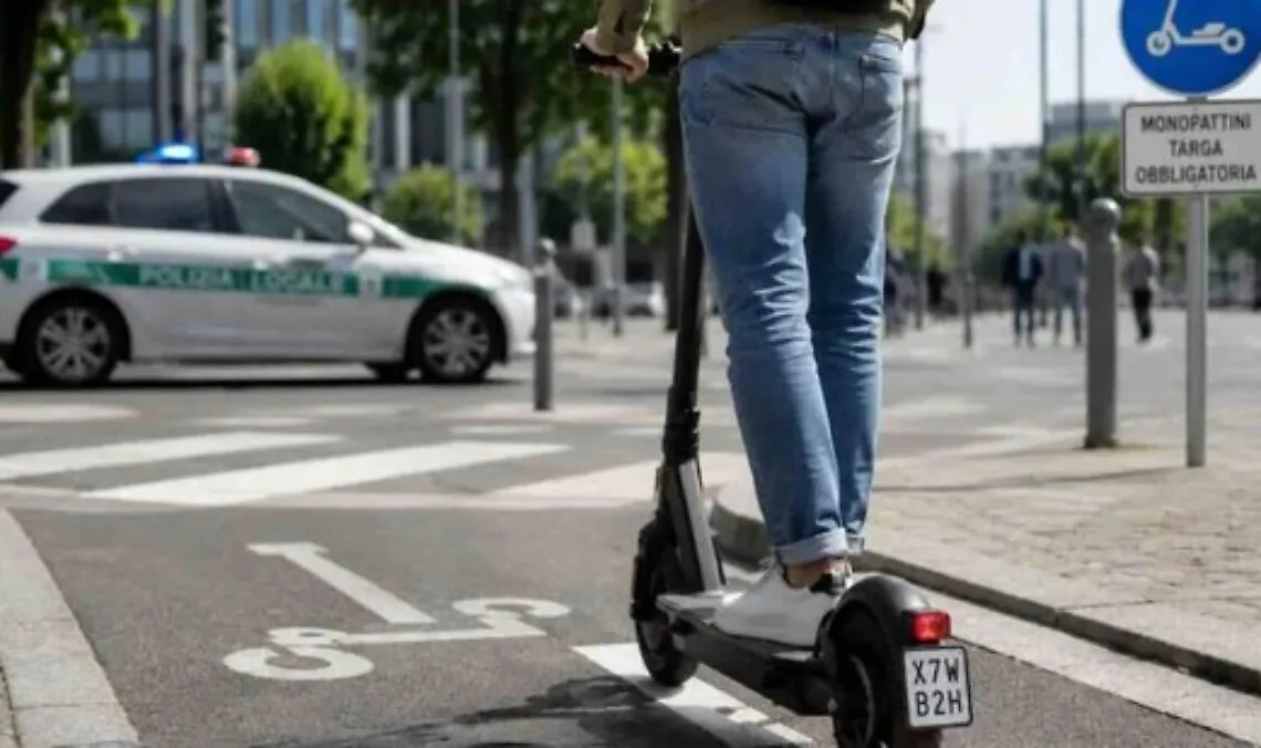 In poche ore 18 multe a chi andava in monopattino senza casco n&egrave; assicurazione e chi in bici elettrica sui marciapiedi
