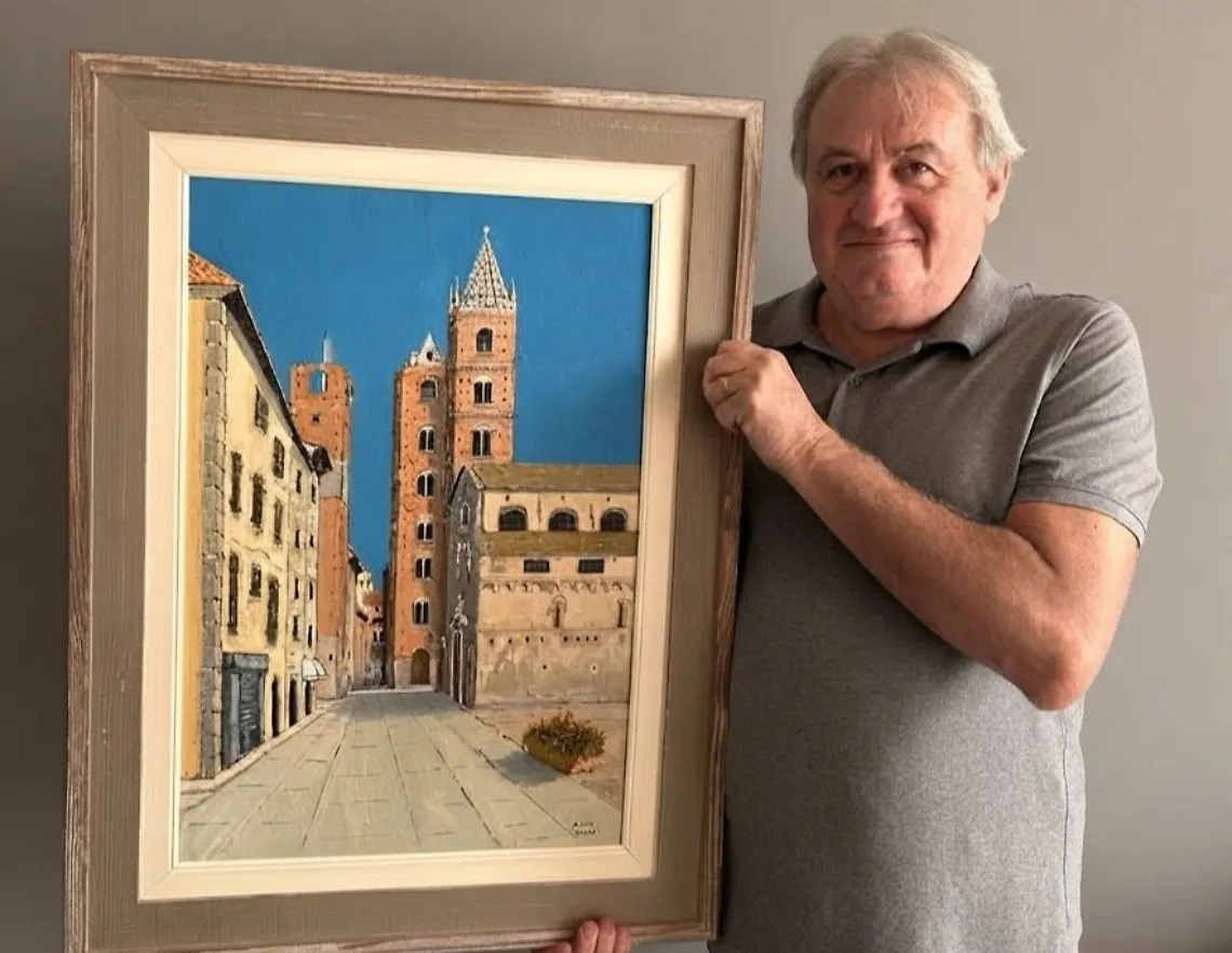 Silvio Volpato inaugura la mostra personale ad Albenga: al centro la "magia delle torri"