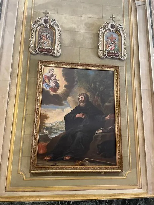 La tela restaurata di Sant'Antonio Abate