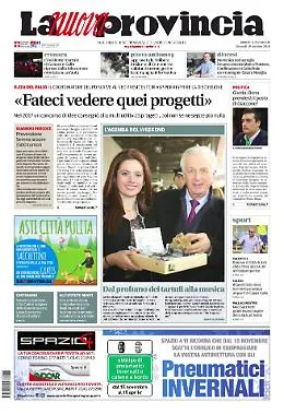 La Prima Pagina del giornale di oggi