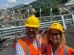 Genova: Rasero e Morra visitano il nuovo ponte invitati dalla Tubosider
