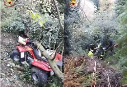 Castelnuovo don Bosco: finisce con il quad nel bosco, soccorso dai Vigili del Fuoco