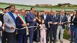 Taglio del nastro del Polo dell'infanzia di Castagnole Lanze alla presenza del presidente Cirio
